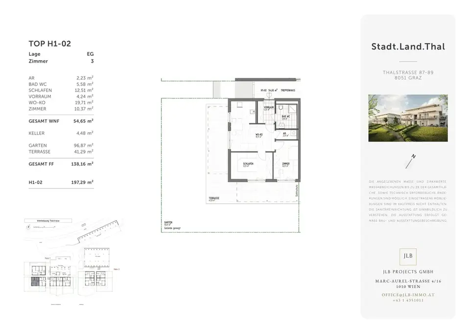 ERSTBEZUG: 3 Zimmer + 138 m² Garten/Terrasse | Graz-Gösting
