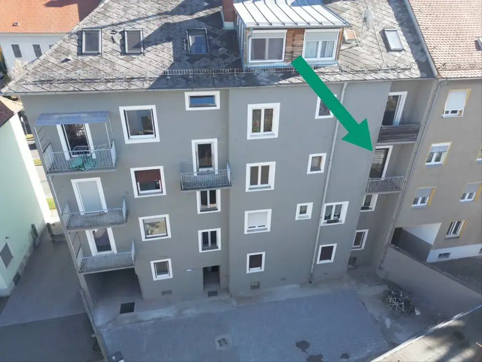 ++Provisionsfrei++ Vermietete Anlegerwohnung -> Graz/Lend, 3 extra Zimmer + extra Küche mit Balkon, Garage optional