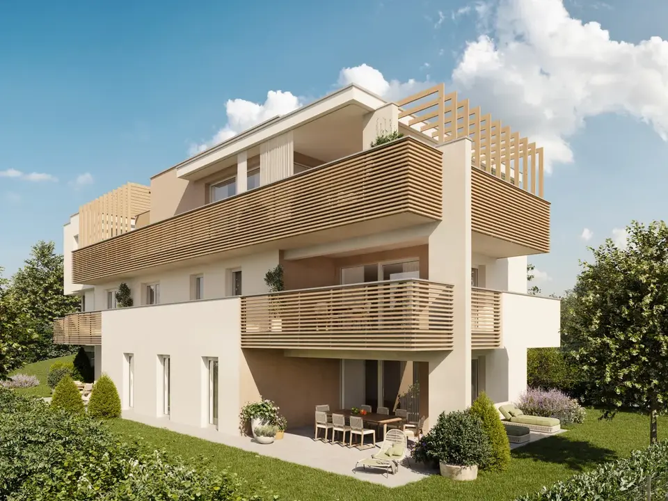 Zuhause³ - hochwertiger EnergiePlus Wohnbau - nur 3 Wohnungen - Tiefgarage - Terrassen - Garten