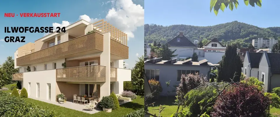 Erstbezug 2027: Die Etagenwohnung - 42m² überdachte Aussichtsterrasse - Tiefgarage - schlüsselfertig mit top Ausstattung