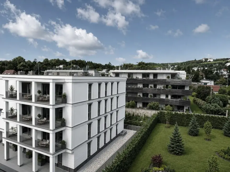 Freundliche 2 Zimmer Dachgeschoß Wohnung mit großem Balkon und schöner Aussicht - STADTVILLEN WILHELMINENBERG