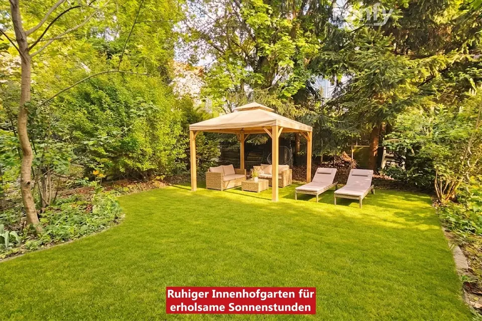 Seltene Gartenwohnung in Graz-Mitte: 2 oder 3-Zimmer mit charmantem Fischgrätparkett, WalkIn-Dusche und Feinsteinzeugfliesen. Optional sogar mit Fußbodenheizung!