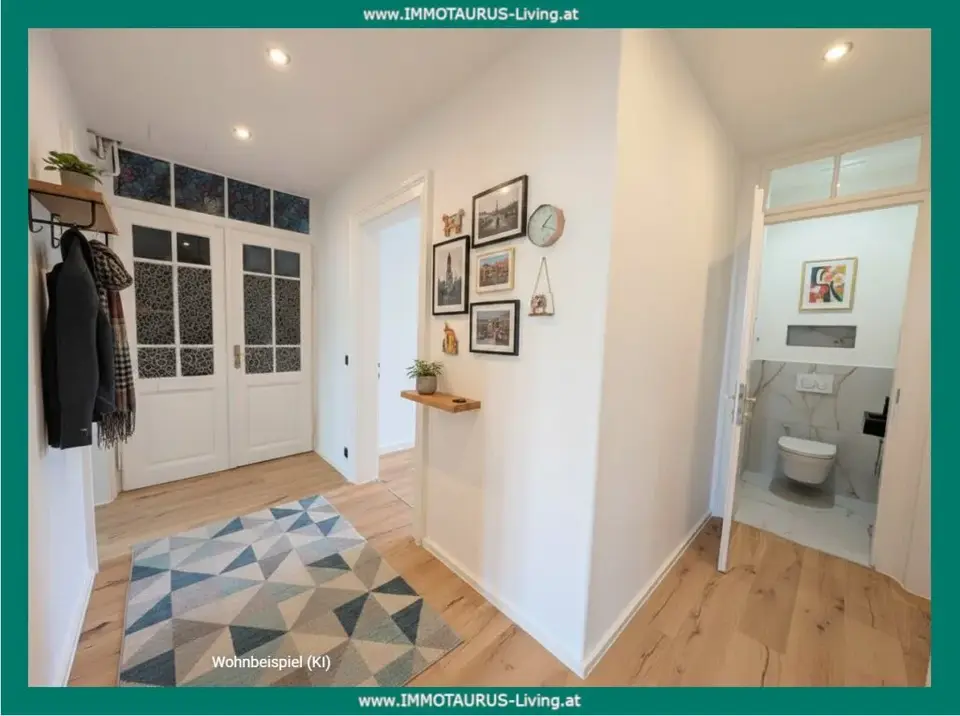 Urbaner Altbau-Wohntraum: Sanierte 4-Zimmer-Wohnung mit Balkon & Wintergarten in Eggenberg