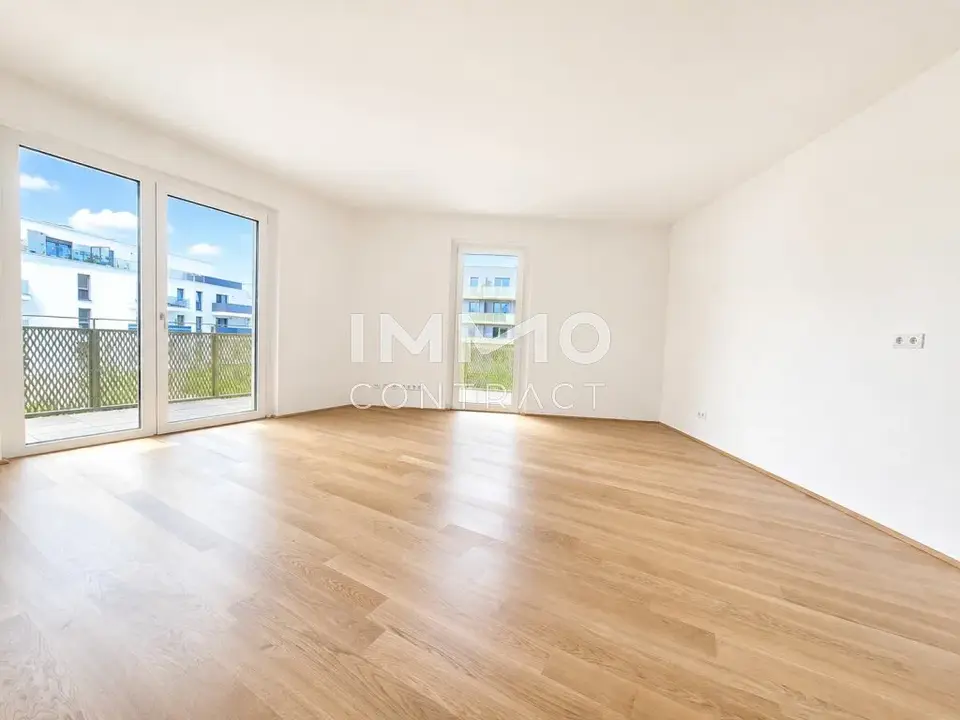 Erstbezug im Hirschfeld: 3-Zimmer-Wohnung mit 26 m² Balkon, Parkblick & nachhaltigem Wohnkomfort